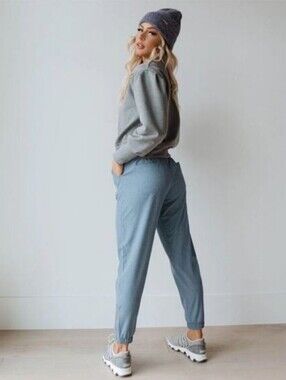 Albion Fit Jetsetters Jogger Pants Chambray Size Small